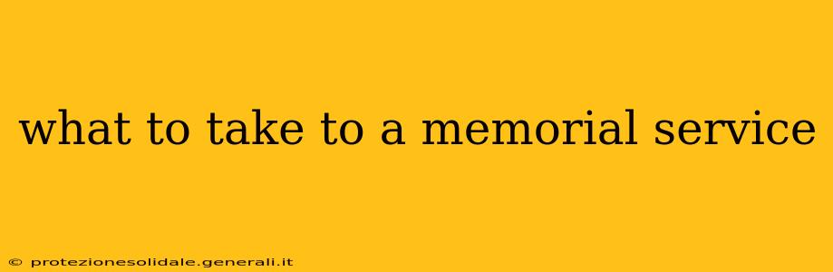 what to take to a memorial service