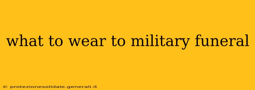 what to wear to military funeral