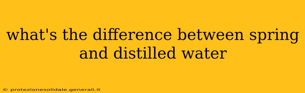 what's the difference between spring and distilled water
