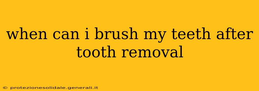 when can i brush my teeth after tooth removal