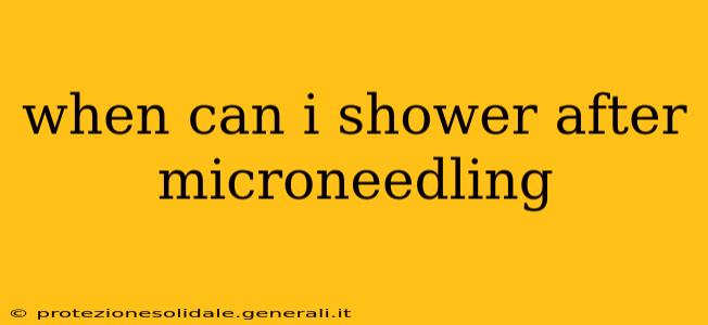 when can i shower after microneedling