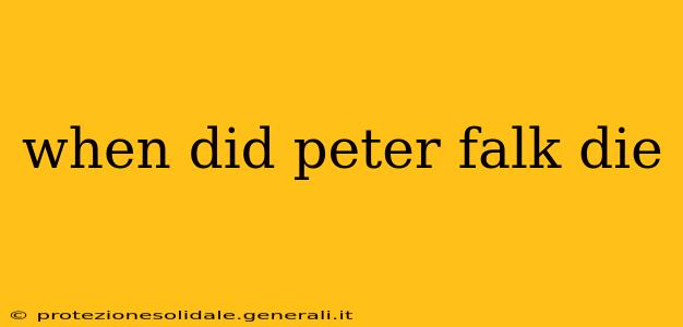 when did peter falk die