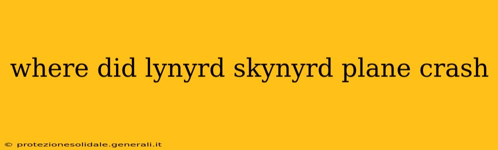 where did lynyrd skynyrd plane crash
