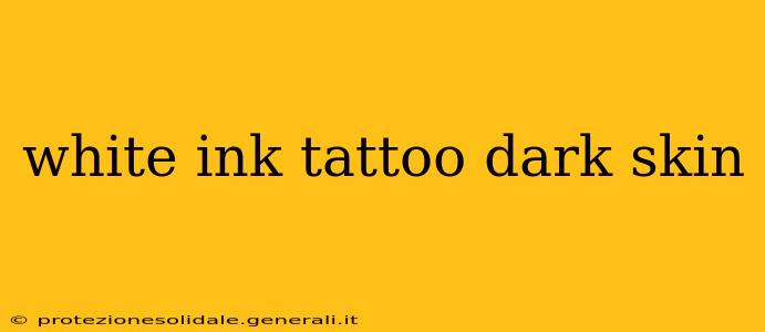 white ink tattoo dark skin