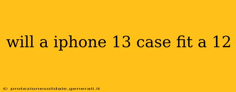 will a iphone 13 case fit a 12