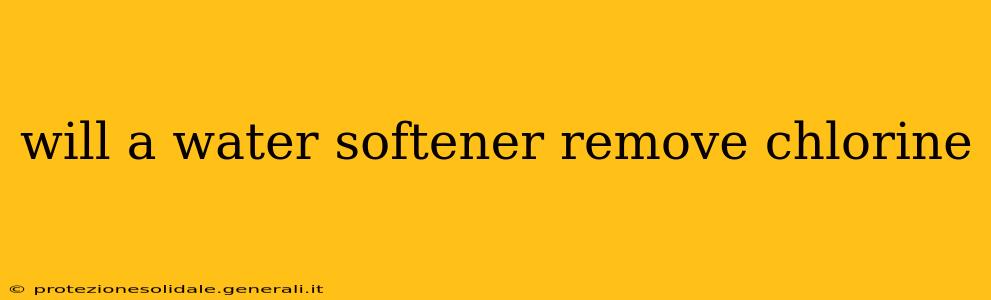will a water softener remove chlorine