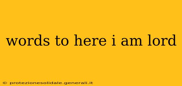words to here i am lord