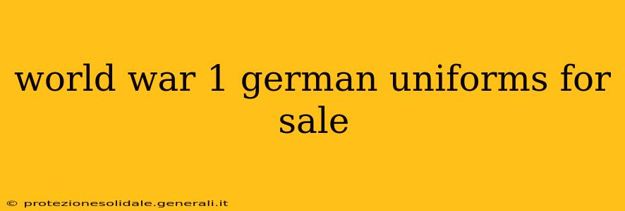 world war 1 german uniforms for sale