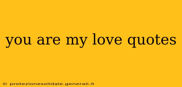 you are my love quotes